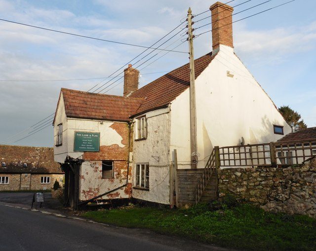 The Lamb and Flag public house at Blagdon Hill